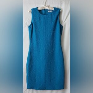 Calvin Klein Blue Sleeveless Sheath Dress